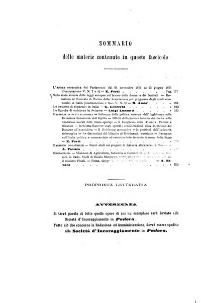 Giornale degli economisti organo dell'Associazione per il progresso degli studi economici