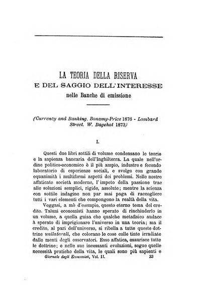 Giornale degli economisti organo dell'Associazione per il progresso degli studi economici