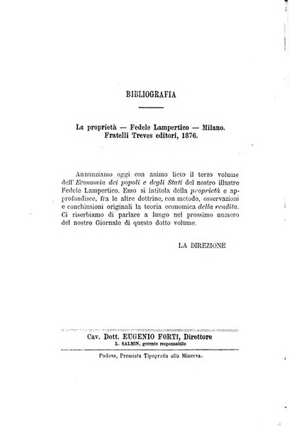 Giornale degli economisti organo dell'Associazione per il progresso degli studi economici