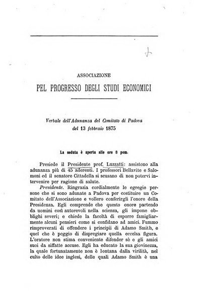 Giornale degli economisti organo dell'Associazione per il progresso degli studi economici