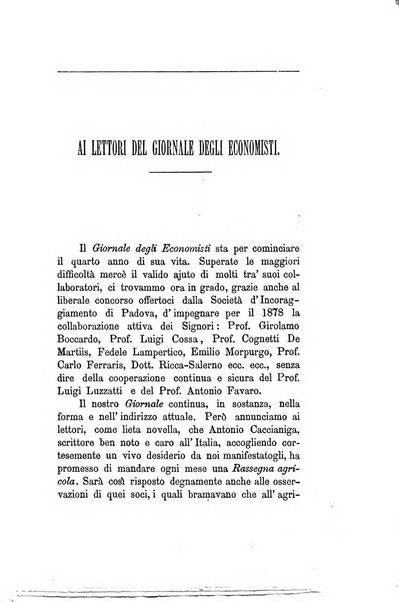 Giornale degli economisti organo dell'Associazione per il progresso degli studi economici