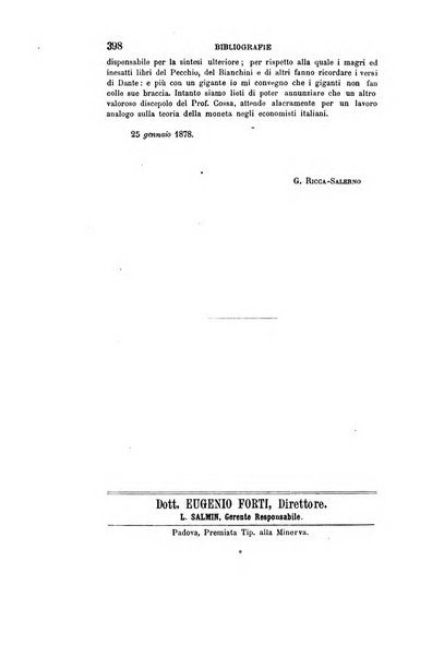 Giornale degli economisti organo dell'Associazione per il progresso degli studi economici