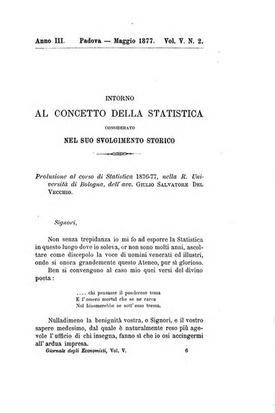 Giornale degli economisti organo dell'Associazione per il progresso degli studi economici