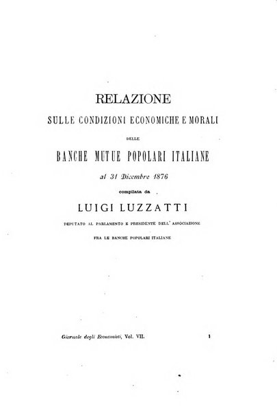 Giornale degli economisti organo dell'Associazione per il progresso degli studi economici