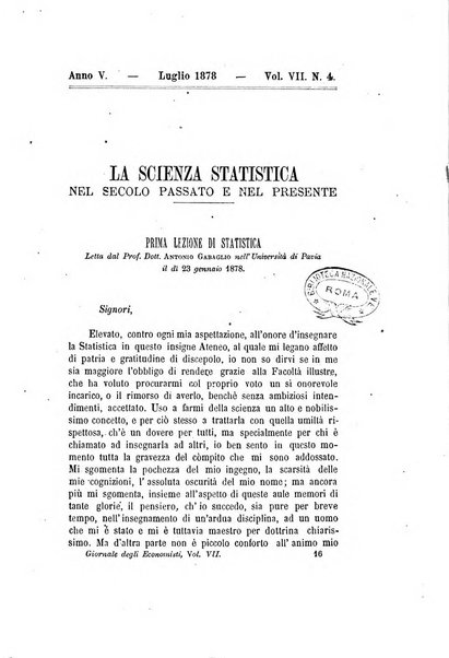 Giornale degli economisti organo dell'Associazione per il progresso degli studi economici