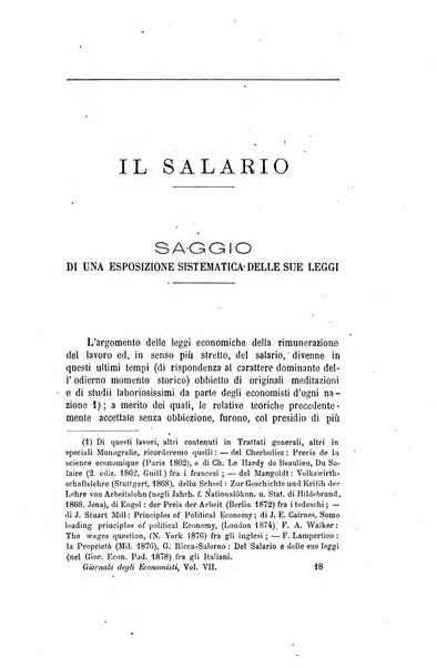 Giornale degli economisti organo dell'Associazione per il progresso degli studi economici