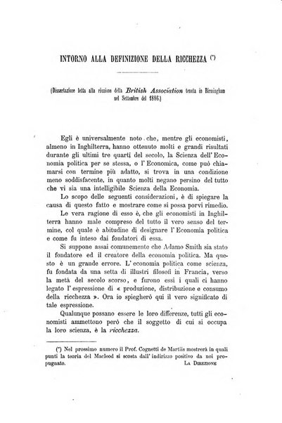 Giornale degli economisti organo dell'Associazione per il progresso degli studi economici