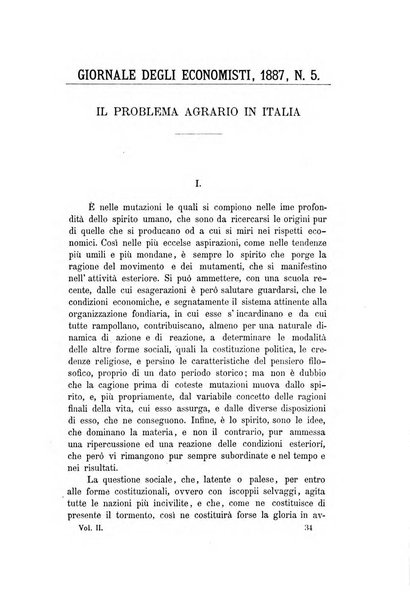 Giornale degli economisti organo dell'Associazione per il progresso degli studi economici