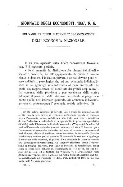 Giornale degli economisti organo dell'Associazione per il progresso degli studi economici