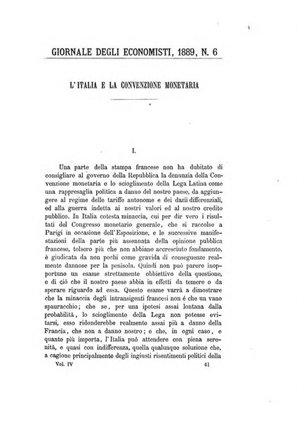 Giornale degli economisti organo dell'Associazione per il progresso degli studi economici