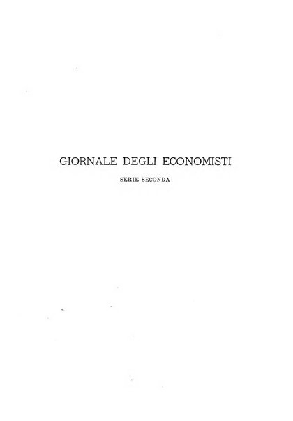 Giornale degli economisti organo dell'Associazione per il progresso degli studi economici