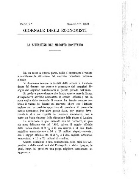 Giornale degli economisti organo dell'Associazione per il progresso degli studi economici