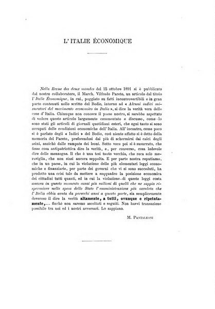 Giornale degli economisti organo dell'Associazione per il progresso degli studi economici