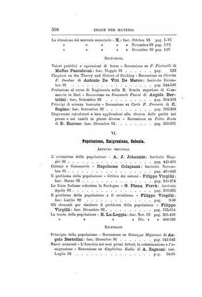 Giornale degli economisti organo dell'Associazione per il progresso degli studi economici