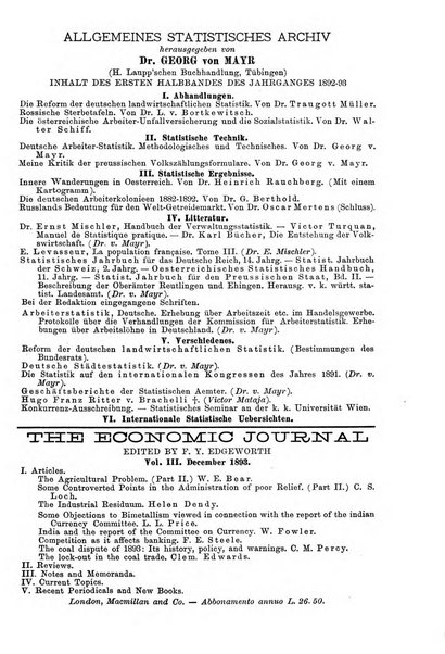 Giornale degli economisti organo dell'Associazione per il progresso degli studi economici