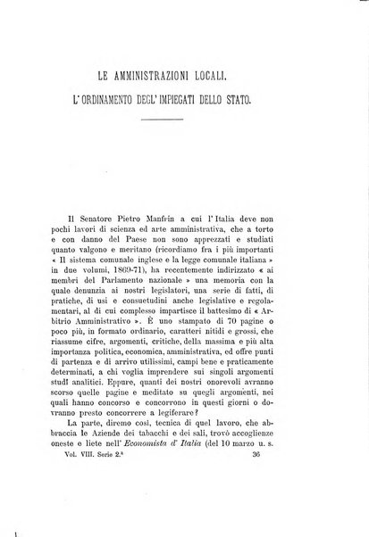 Giornale degli economisti organo dell'Associazione per il progresso degli studi economici