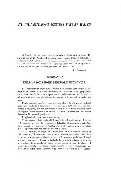 Giornale degli economisti organo dell'Associazione per il progresso degli studi economici