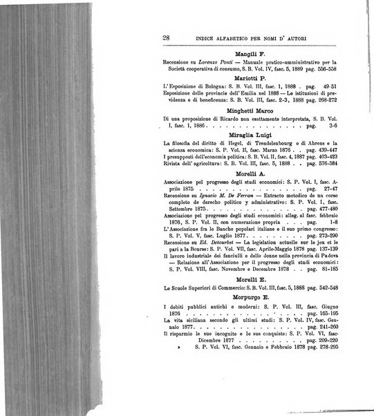 Giornale degli economisti organo dell'Associazione per il progresso degli studi economici