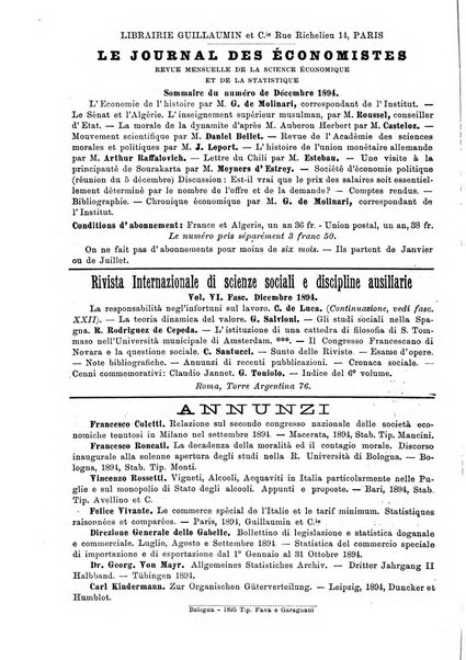 Giornale degli economisti organo dell'Associazione per il progresso degli studi economici