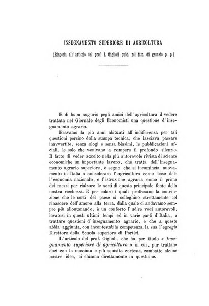 Giornale degli economisti organo dell'Associazione per il progresso degli studi economici