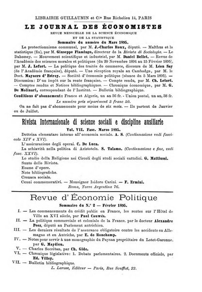 Giornale degli economisti organo dell'Associazione per il progresso degli studi economici