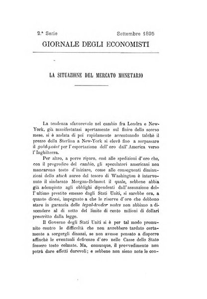 Giornale degli economisti organo dell'Associazione per il progresso degli studi economici