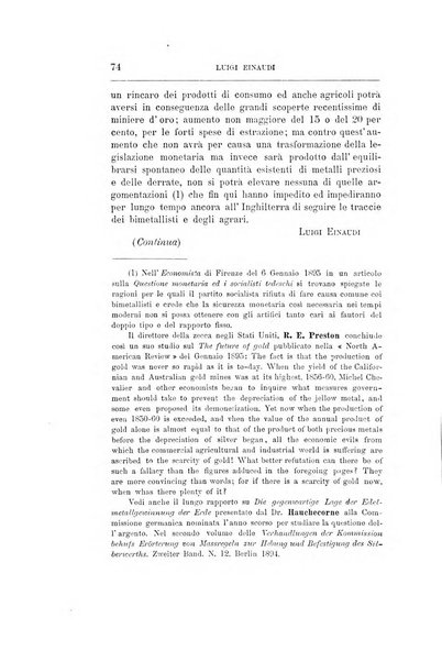 Giornale degli economisti organo dell'Associazione per il progresso degli studi economici