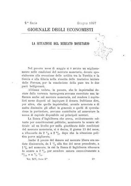 Giornale degli economisti organo dell'Associazione per il progresso degli studi economici