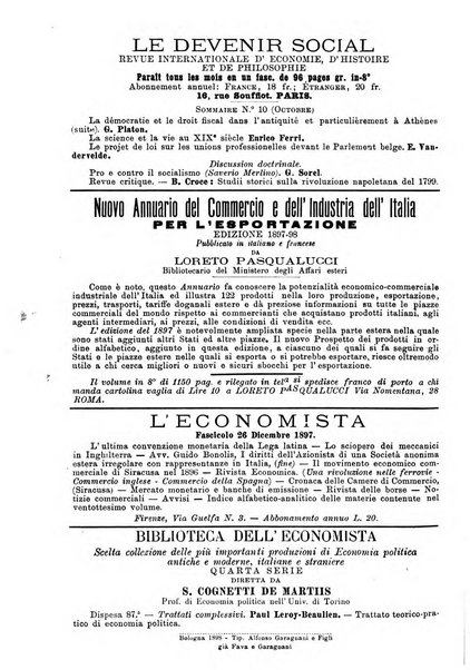 Giornale degli economisti organo dell'Associazione per il progresso degli studi economici