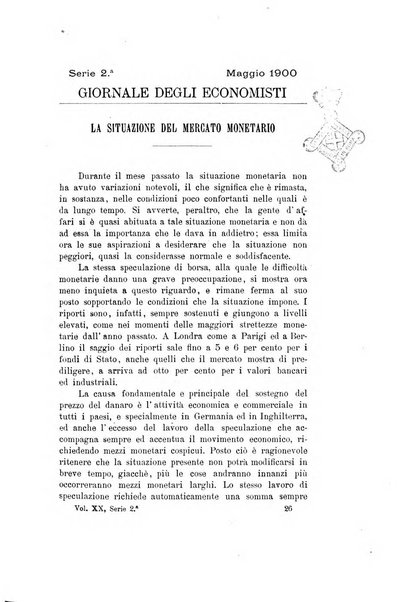 Giornale degli economisti organo dell'Associazione per il progresso degli studi economici