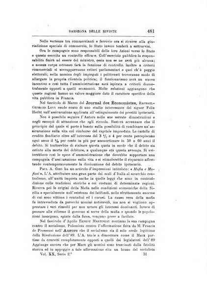 Giornale degli economisti organo dell'Associazione per il progresso degli studi economici