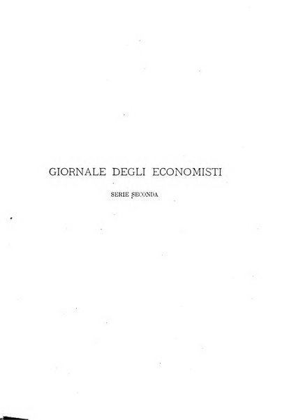 Giornale degli economisti organo dell'Associazione per il progresso degli studi economici