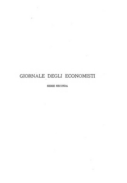 Giornale degli economisti organo dell'Associazione per il progresso degli studi economici