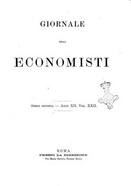 Giornale degli economisti organo dell'Associazione per il progresso degli studi economici