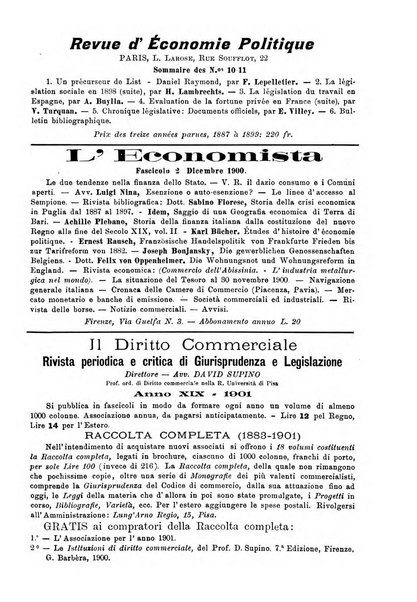 Giornale degli economisti organo dell'Associazione per il progresso degli studi economici