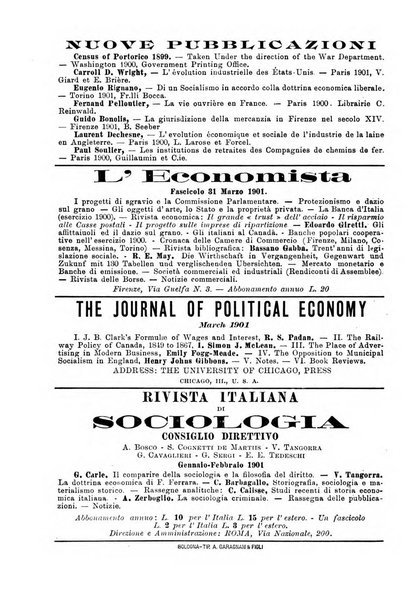 Giornale degli economisti organo dell'Associazione per il progresso degli studi economici