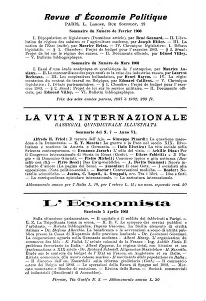 Giornale degli economisti organo dell'Associazione per il progresso degli studi economici