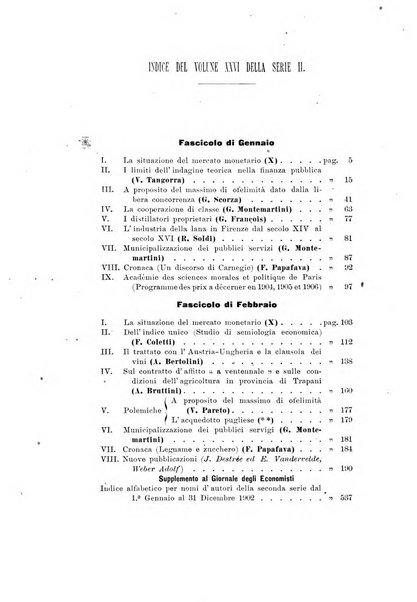 Giornale degli economisti organo dell'Associazione per il progresso degli studi economici