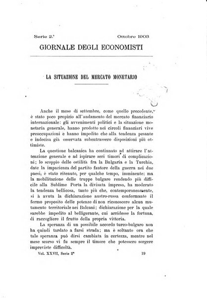 Giornale degli economisti organo dell'Associazione per il progresso degli studi economici