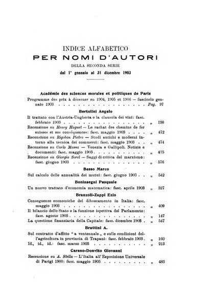 Giornale degli economisti organo dell'Associazione per il progresso degli studi economici