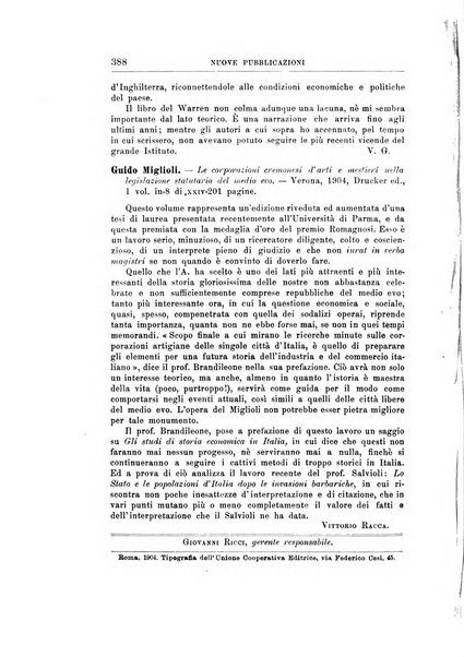 Giornale degli economisti organo dell'Associazione per il progresso degli studi economici