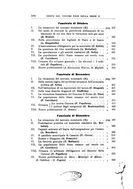 Giornale degli economisti organo dell'Associazione per il progresso degli studi economici