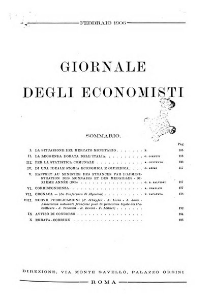 Giornale degli economisti organo dell'Associazione per il progresso degli studi economici