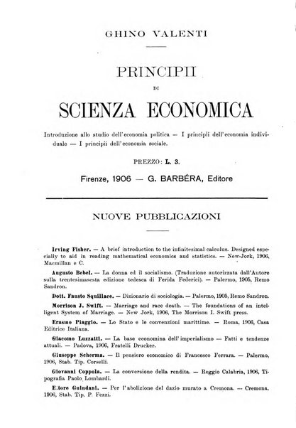 Giornale degli economisti organo dell'Associazione per il progresso degli studi economici