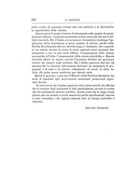 Giornale degli economisti organo dell'Associazione per il progresso degli studi economici