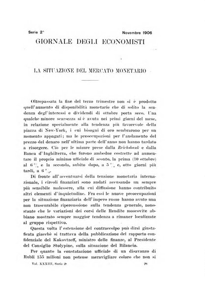 Giornale degli economisti organo dell'Associazione per il progresso degli studi economici