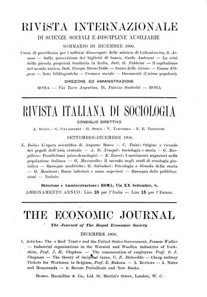 Giornale degli economisti organo dell'Associazione per il progresso degli studi economici