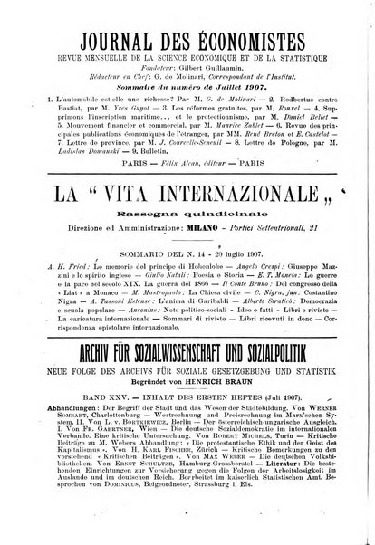 Giornale degli economisti organo dell'Associazione per il progresso degli studi economici