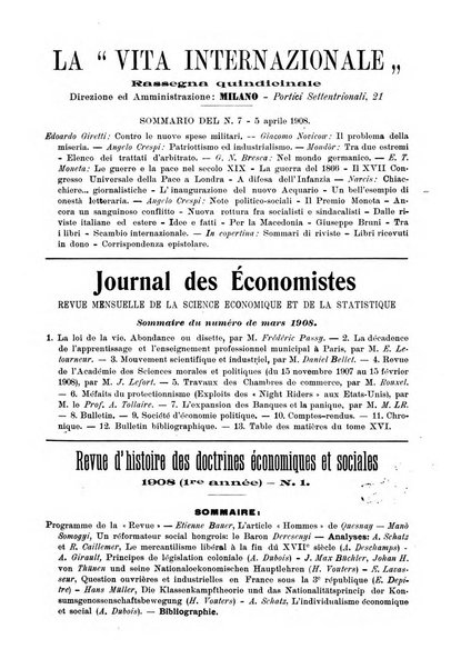 Giornale degli economisti organo dell'Associazione per il progresso degli studi economici