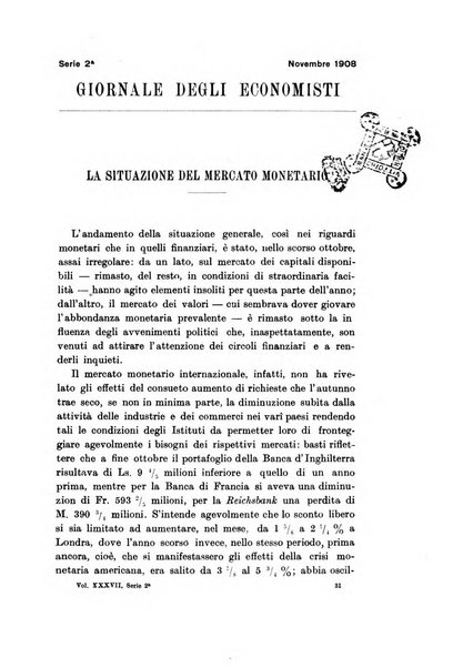 Giornale degli economisti organo dell'Associazione per il progresso degli studi economici